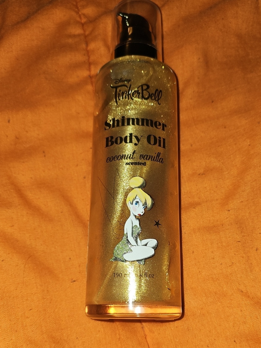 Disney Tinkerbell Shimmer Body Oil! Nwts Coconut Vanilla Scented!!